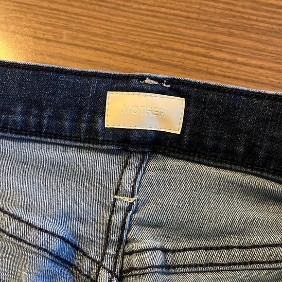 MOTHER Dark Blue Wide Leg Flare Jeans - Picture 9 of 13